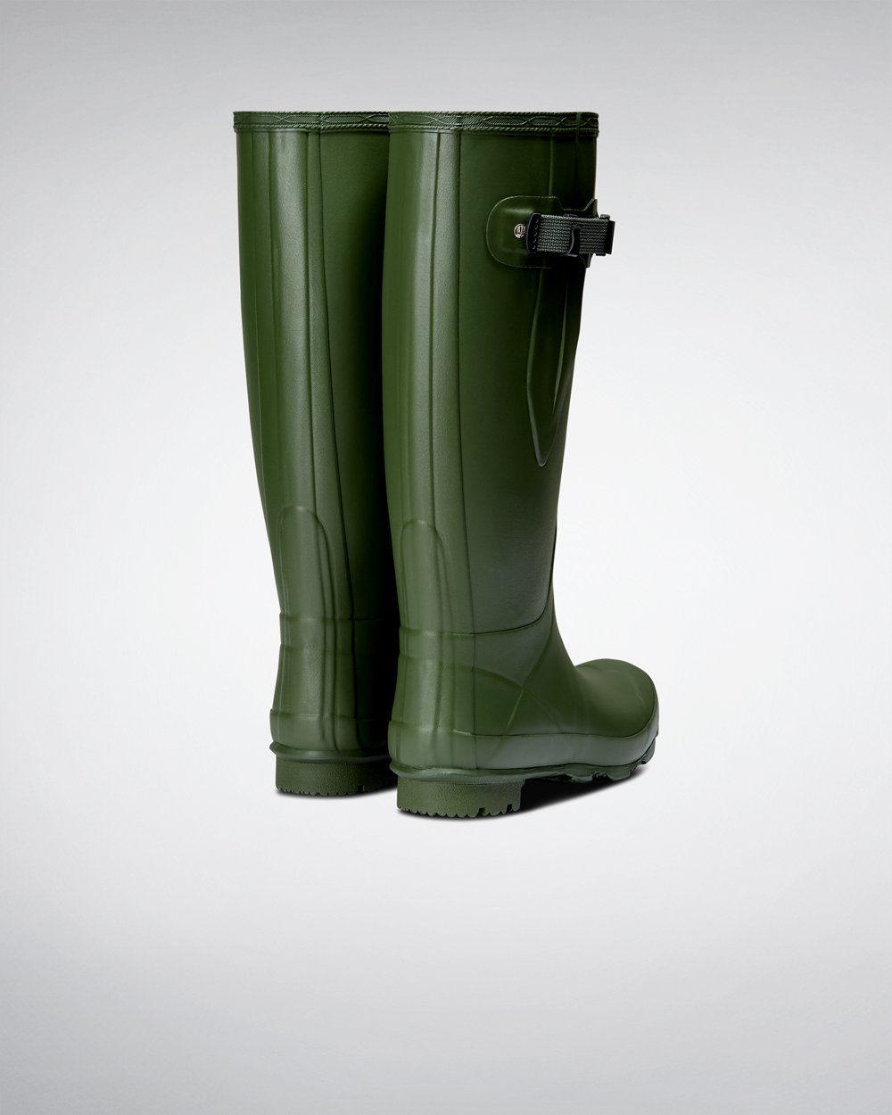 Botas de Lluvia Anchas Hunter Mujer - Norris Field - Verdes - IYMZJGQ-90